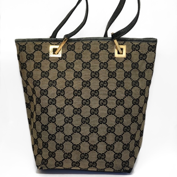 Authentic Vintage Gucci Vintage GG Canvas Tote Bag | Brown  GUCCI Vintage Small Brown Gg Canvas Tote display picture 1